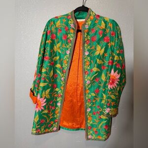NWT Soft Surroundings Floral‎ Embroidered Jacket- XS
